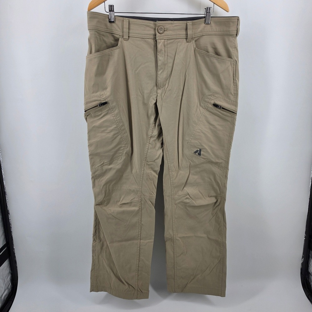 Eddie Bauer First Ascent Guide Pro Pants Mens 38x30 Khaki Tan Hiking Outdoor